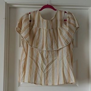 Off the shoulder gauze blouse